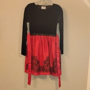 Rare Editions Black and Red Formal Kids Dress